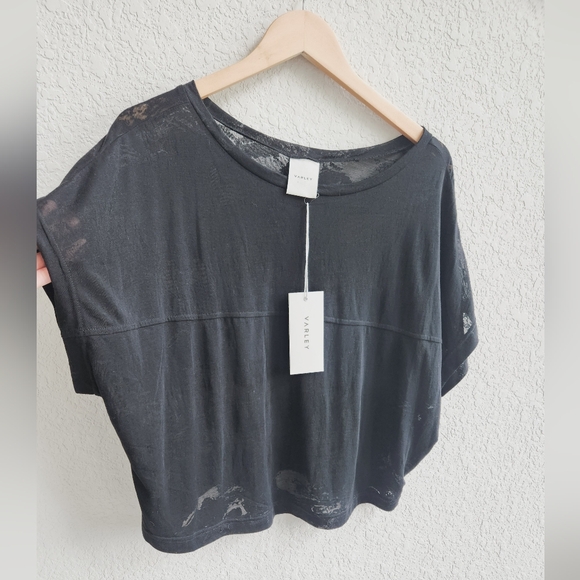 VARLEY ALMO TEE - BLACK SHEER Size Small Nwt - Picture 3 of 8